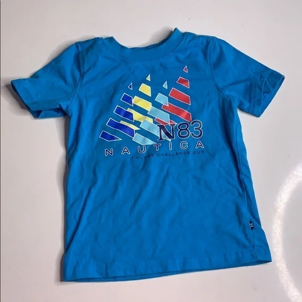 Nautica beach vacation toddler boy 3T casual kids shorts & T-shirt bundle set